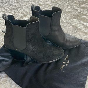 Rag & Bone booties. Black suede